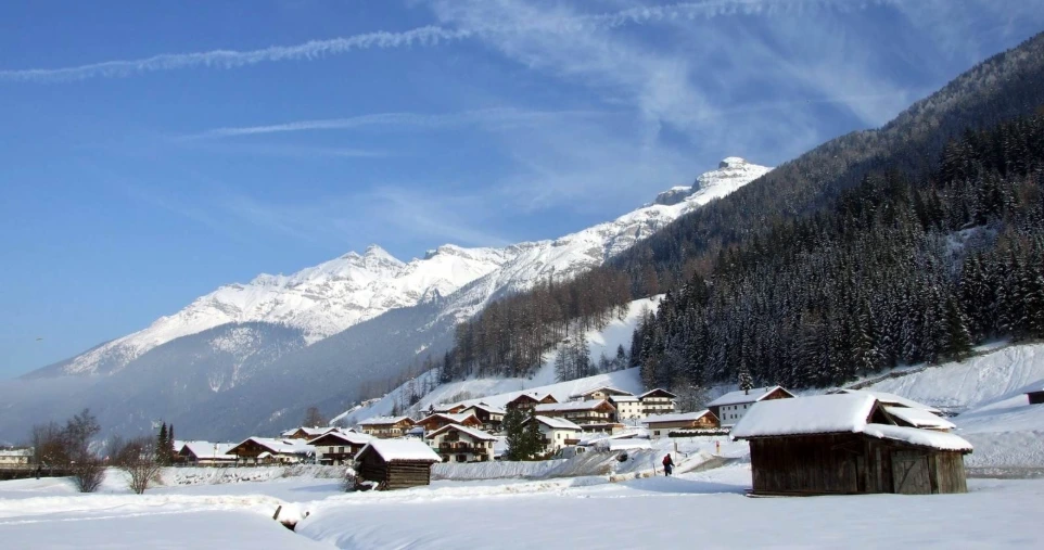 Neustift im Stubaital im Winter